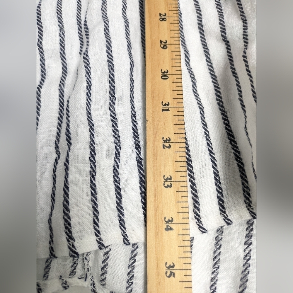 Angela Mara women's pull on stripe midi striped white and black skirt - Picture 7 of 7